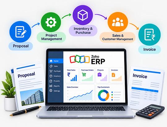 Zoho ERP Implementation for Build to Sustain | Codelattice Zoho ERP Implementation for Build to Sustain: One System from Proposal to Invoice